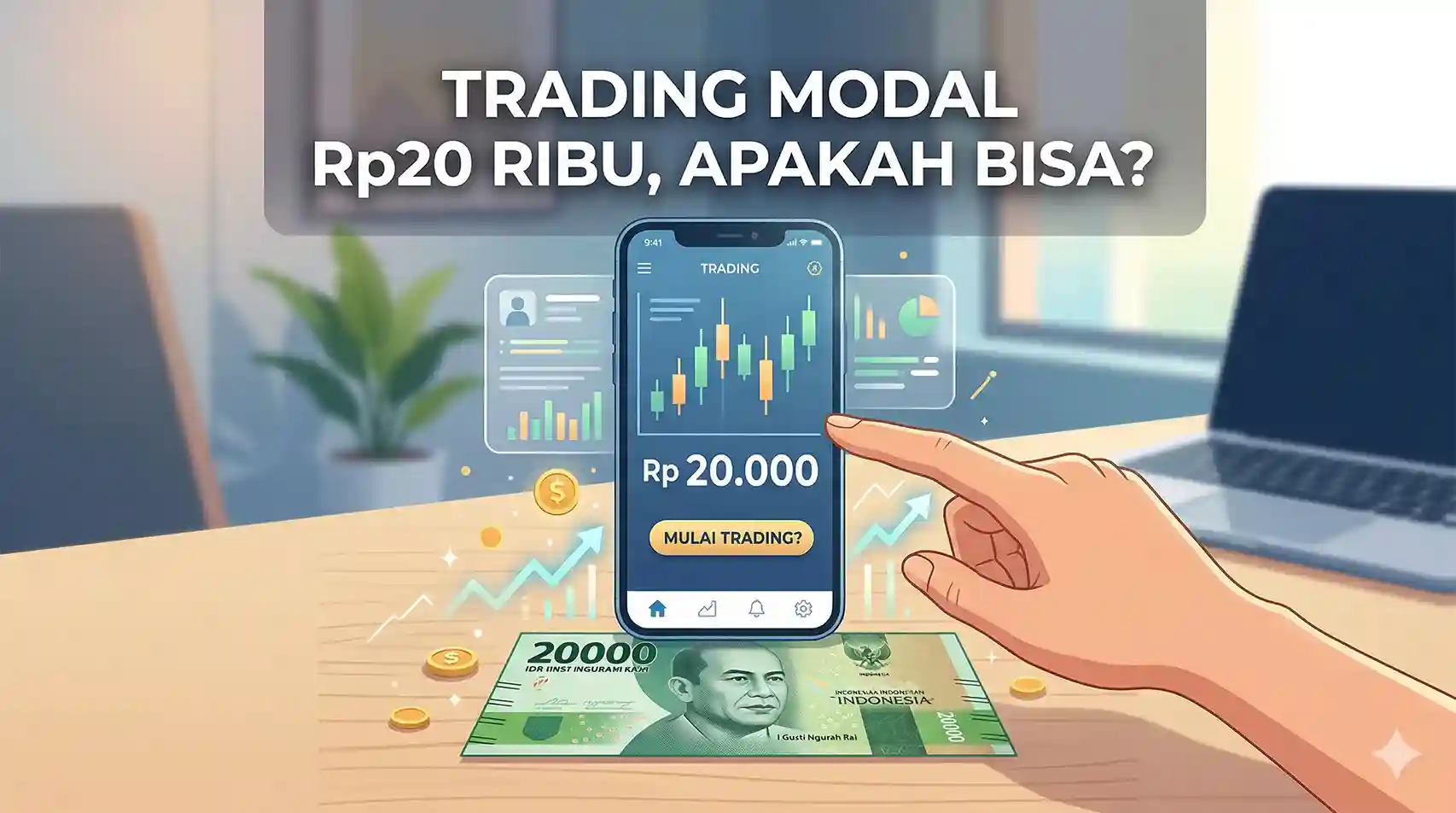 ilustrasi trading modal 20 ribu