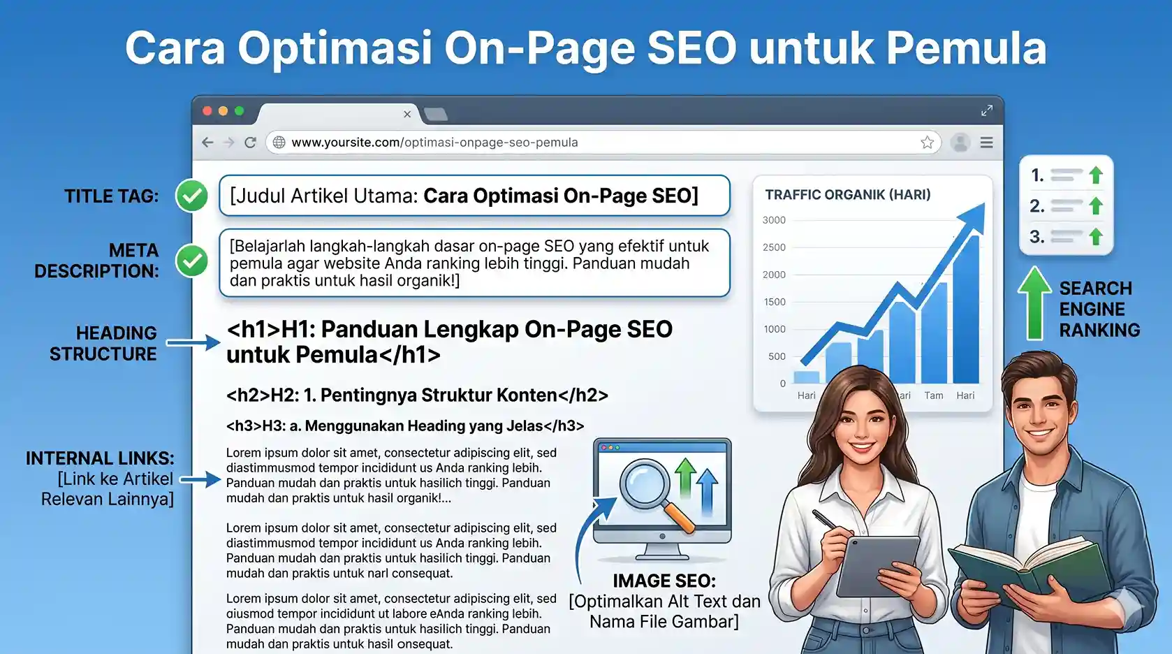 belajar on page seo